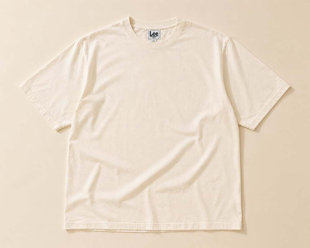 Lee Sport Blank Tee 2XL Cream‎ Oversized Minimal Streetwear Y2K